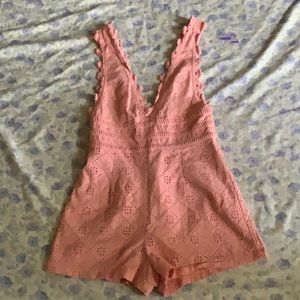 Forever 21 Coral Floral Short One Piece